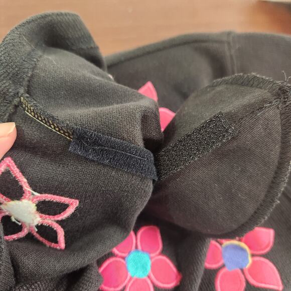 VTG. Bechamel Black Embroidered Floral Sweater Cotton Cardigan Top Women's L - Picture 7 of 8